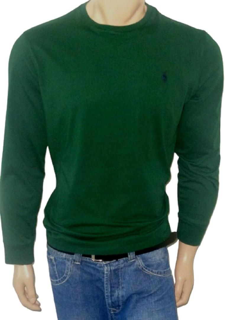 Polo Ralph Lauren Green Men's Navy Pony Crew Neck Long Sleeves T-Shirt S