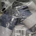 Washable Low-Profile Geometric Area Rug, 0.2 inch Thin Abstract Rug Design for Living Room & Bedroom Decor, 6x9 ft Blue Grey Modern Non-Slip Floor Rug