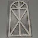 Yulejo 2 Packs 15.16 x 7.7 Inch Rustic Wood Window Frame Wooden Cathedral Arch Window Wall Decor Frame Art Farmhouse Wall Decor for Home Kitchen Living Room Bedroom