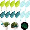 12 PCS Plant Pot Watering Funnel, 3 Color Leaf Plant Watering Devices, Creative Leaf Watering Device for Indoor and Outdoor Plants (12)
