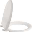 Toilet Seats Round, 17" Plastic Toilet Seat - Universal Fit Elongated/Standard Toilets, Easy Installation & Durable PP Material, Soft-Close Hinges & Release with Hardware