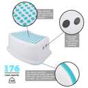 Step Stool for Kids (2 Pack), Toddlers Stool for Potty Training, Bathroom, Kitchen, Bedroom, Toy Room and Living Room. Toilet Stools with Soft Anti-Slip Grips for Safety, Stackable (Blue)
