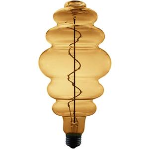 Large LED Vintage Edison Bulb Hamburg Decorative Light Bulb Non-Dimmable,360LM 2300K Warm White Amber 4W E26 Spiral Filament Light for Decoration Lighting, 110V(1 Pack)