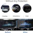 TTCR-II Compatible with Mercedes C Class Screen Protector W205 2019-2021 and GLC Class W253 2020-2022, Console Touchscreen Protector 10.3 Inch, Tempered Glass GPS Protective Film