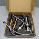 Bathroom Sink Faucet, Faucet for Bathroom Sink, Widespread Brushed Nickel Bathroom Faucet 3 Hole with Stainless Steel Pop Up Drain and cUPC Lead-Free Hose - (Brushed Nickel) (8 Inch 1 Pack)