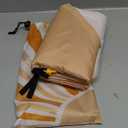 Beach Blanket Waterproof Sandproof, 78''86'' Large Bohemian Picnic Blankets for 2-4 Adults, Lightweight & Compact 210T Polyester Beach Mat Sand Free w/ 4 Stakes & 4 Corner Pockets-Orange Sun