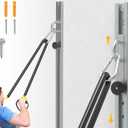Adjustable Wall-Mounted Anchor Fitness System With Automatic Locking Function Resistance Band Wall Anchor Exercise Equipment for at Home Gym Fitness Workout,Black
