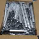 Folding Walker with 2 Skis and 5" Wheels, Lightweight Walkers for Seniors and Adults, Supports Up to 350 Pounds, Adjustable Height, Compact Standard Walker, Black