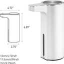 EKO Aroma Touchless Automatic Soap Dispenser for Bathroom and Kitchen, Liquid Hand Soap Dispenser, Water-Resistant and Rechargeable, 9 fl oz (White)