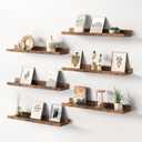 Merapi 6-Pack Floating Shelves for Wall, 36 Inch Long Modern Wood Shelves for Living Room, Bedroom, Bathroom & Kitchen Decor, Easy Installation Wall Mounted Storage Display Shelves