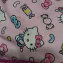 AI ACCESSORY INNOVATIONS Hello Kitty Girls 4 Piece Backpack Set, Iridescent Flip Sequin 16" School Bag with 3D Features, Front Zip Pocket, Pink & White