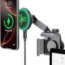 CloudValley Qi2 15W Wireless Charger Phone Mount for Tesla Model Y/3,【Extendable Metal Holder】 Compatible with iPhone MagSafe, Magnetic Adjustable Car Holder for Tesla Model 3 Highland/Y Juniper