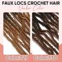 26 Inch Faux Locs Crochet Hair 7 Packs Soft Locs Crochet Hair Pre Looped Loc Hair Braids Goddess Locs Hair Ombre Blonde Distressed New Locs for Women T27