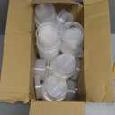 ZOFORTY 80PCS 10 oz Clear Buckets with Lid, Plastic Ice Cream Buckets with Lids and Handles, Drink Buckets for Parties, Plastic 300ml Food Storage Container for Snacks Deli Fruits