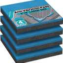 4 Pack Anti Vibration Pads, Heavy Duty Rubber Pads, 8" 8" 3/4" Shock Absorbing Rubber Pads for Outdoor AC Unit, HVAC, Air Compressor, Treadmill, Washing Machine, Dryer
