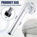 Blulu 2 Pairs 27 Inch Garage Door Plunger Bumper Spring Sets, Galvanize Carbon Steel Replacement Plunger Bumper Push Rod Buffer Spring, Left and Right Garage Door Opener Parts Hardware Tool, Silver