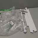 White Curtain Rods for Windows 48 to 88, Heavy Duty 5/8 Diameter Drape Rod Set, Decorative Standard Drapery Rod for Bedroom, Living Room, Adjustable 48 to 84 inch Metal Curtain Pole Easy Install