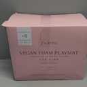 Stylish Vegan Leather Baby Play Mat - Soft, Easy to Clean Floor Mat Creates A Safe Play Area for Your Baby - The Perfect Modern Foam Playmat Fits Nicely with Your Kids Playroom Or Home Decor (Pink)