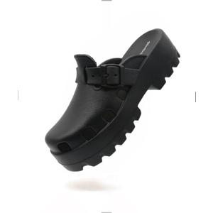 Meetinspace Platform Clogs for Women Stylish Mules Clogs with Thick Sole Quick Drying Comfortable Slip On Sandals with Adjustable Strap (Black) Size 6 Meetinspace Platform Clogs for Women Stylish Mules Clogs with Thick Sole Quick Drying Comfortable Slip On Sandals with Adjustable Strap (Black) Size 6