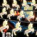 AceList 20 LED Unicorn String Lights, 10Ft Unicorn Birthday Decorations String Lights for Bedroom Party, USB&Battery Powered Waterproof Fairy Lights for Christmas Gifts, Tree Decor Indoor(White Wram)
