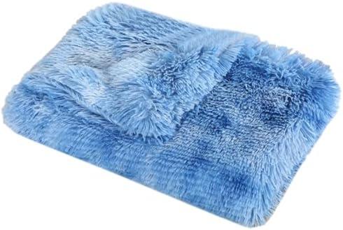 XJHKG Long Plush Pet Blanket, Double Sided Reversible Pet Mat Pad Cushion Mattress for Dog and Cat(RoyalBlue,Large)