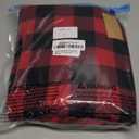 ASENKU Dog Winter Coat, Fleece Doggie Jacket Plaid Reversible Vest Waterproof Windproof Cold Weather Clothes for Small Medium Large Dogs(Red XXXL)