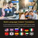 AI Real Time Translation Earbuds, Bluetooth 5.4 Translator Earphones, Black