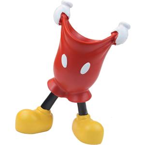 Cute Mouse Pen Holder for Desk, Resin Remote Control Holder,Cartoon Mouse Vase Makeup Brush Holder, Charming home office ornament,Unique Gift for Family and Friends. (Red trouser pen holder)