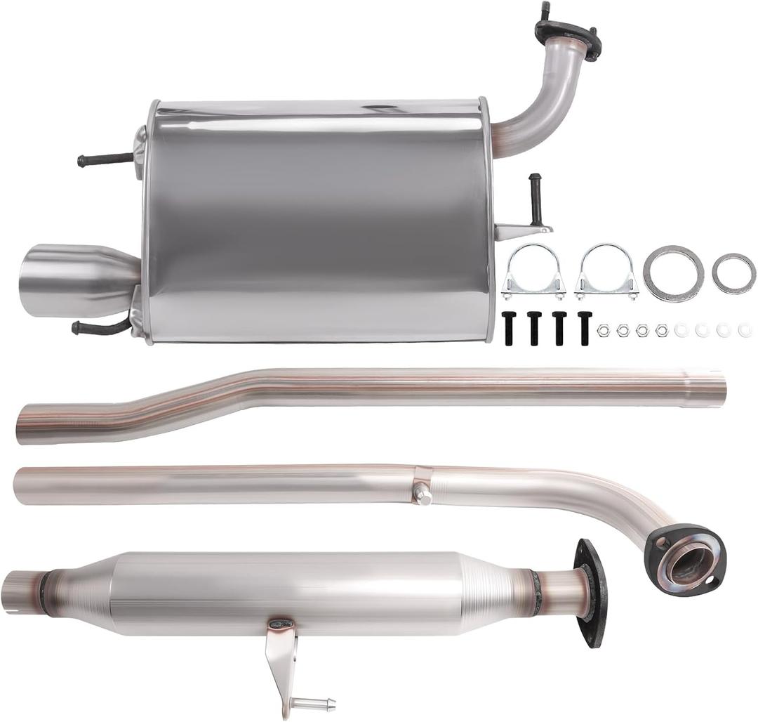 Exhaust Resonator Muffler Pipe System Replacement kit Compatible with 2007 2008 2009 2010 Camry 2.4L，2010 2011 Camry 2.5L，Muffler and Tail Pipe，Repklace OE: 48341 53685