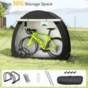 Bike Storage Shed, Bike Tent with Windproof Ropes Bicycle Storage Sheds with Bicycle Racks 210D Oxford 1000ppm Waterproof for 2/3 Bikes, Covers Shelter for Motorcycle, Garden Tools