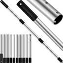 Pool Pole Telescopic 12 Ft Heavy Duty, Professional Adjustable Stainless Steel Swimming Pool Pole for Skimmer Net, Brush, Vacuum Head, Strong Grip & Lock, Pool Cleaning Pole, Pool Brush Pole