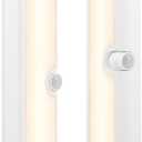 Amazon Basics LED Motion Sensor Light Bar, USB/Battery Operated, 250 Lumens, 12 Inches, Swivel, Under Cabinet Lighting for Closet, Kitchen, 2-Pack, White
