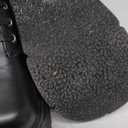 Women Black Platform Boots Wedge Goth Round Toe Lace Up Chunky Heel Studded Combat Zip Buckle Ankle Shoes, 43