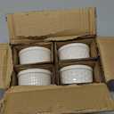 LE TAUCI Ramekins 4 oz Oven Safe for Creme Brulee, Charcuterie Boards Bowls for Souffle, Small Sauce Bowl, Ceramic Baking Dishes - 3.8 inch, Set of 4, Arctic White