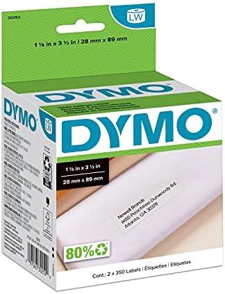 DYMO Authentic LW White Mailing Address Labels DYMO Labels for LabelWriter Label Printers 1-1/8" x 3-1/2" 2 Rolls of 350 (700 Total)