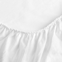 Luxury Queen Bed Skirt – 14 Inch Tailored Drop – Soft Quadruple Pleated Ruffle – Heavy 100% Pima Cotton 400TC – Easy Fit Dust Ruffle – Hotel Quality – White