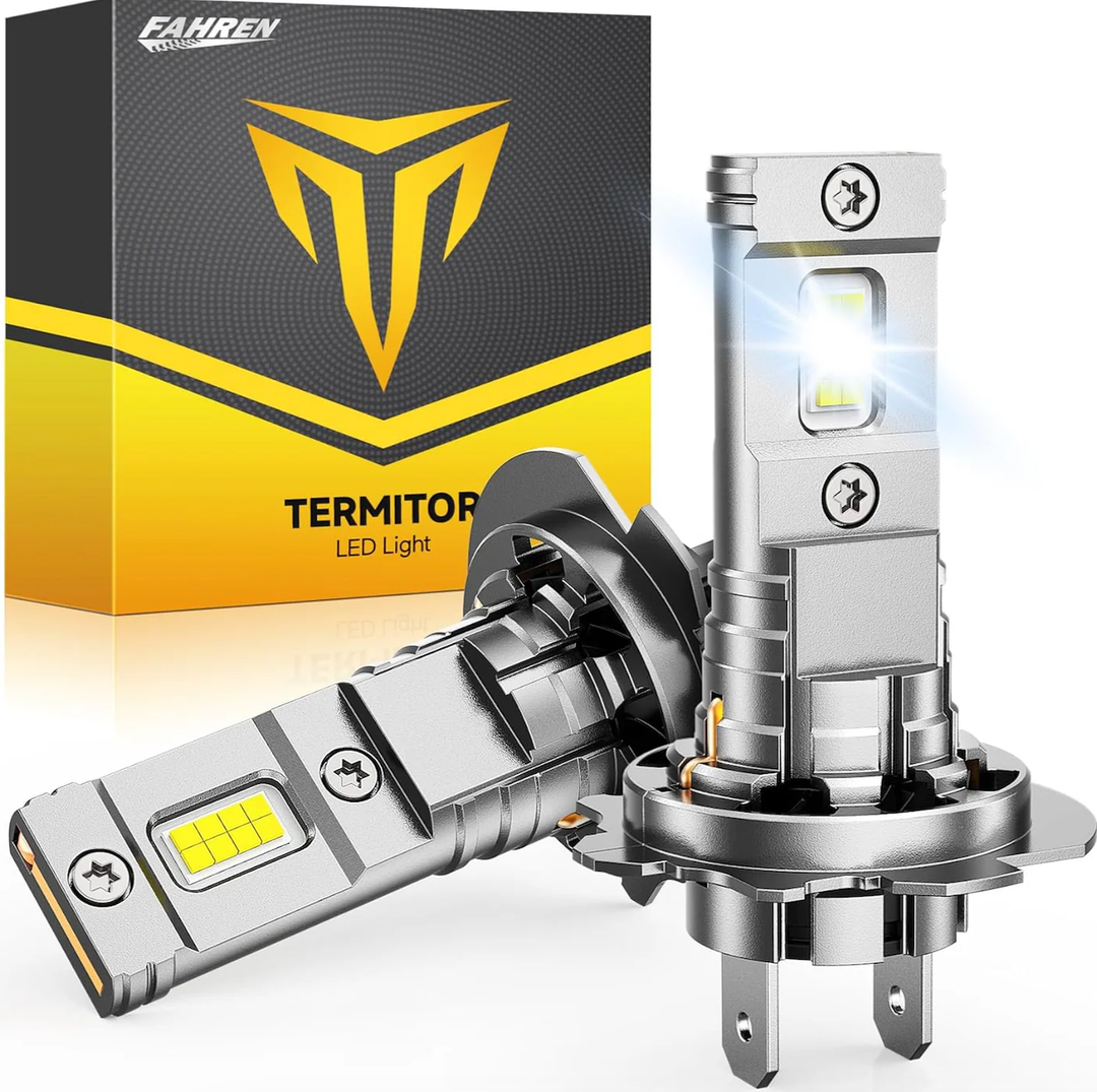 Pack of 2 FAHREN 2025 Upgraded H7 Led Light Bulbs, 30000LM 800% Super Bright Lighting Bulb