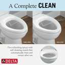 Delta 833004 Elongated Soft Close Bidet Seat with Manual Control Self-Cleaning Wand - White
