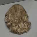 MISSQUEEN Blonde Wig Wavy Short Bob Blond Wigs With Air Bangs Shoulder Length Drity Blonde Wigs for Women Wavy Synthetic Cosplay Wig for Girl Costume Wigs