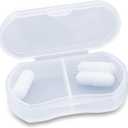 Pill Case for Purse Small Pill Organizer Portable Travel Daily Pill Containers AM & PM Mini Pill Box Vitamin, Fish Oil, Supplement Holder (1 PCS, White)
