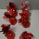 Beistle Metallic Plastic Wrapped Balloon Weight Holders For Birthday Party Decorations, Red - 6 Piece