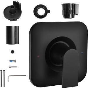 T2471BL Matte Black Shower Handle Compatible with Moen Genta LX Posi-Temp Valve Trim Kit, Fit for Moen 2510/2520/2570/2580/2590 Pressure Balanced Valves, Non-Corrosion