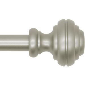 Nickel Curtain Rods for Windows 48-84 inch,3/4 inch Heavy Duty Adjustable Decorative Curtain Rod with Modern Finials,Window Rods for Bedroom, Living Room,Patio and Kitchen