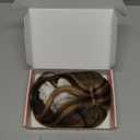 Flufymooz Real Human Hair Toppers for women, 10 Inch Clip in Bangs 100 Human Hair Toppers for Thinning Hair, Cover Hairpiece with 150% Density Silk Base-Chocolate Brown with Blonde