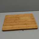 Allsum Bamboo Wood Cutting Board for Kitchen, 1" Thick Butcher Block, Cheese Charcuterie Board, with Side Handles and Juice Grooves, 16x11"