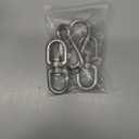 2Pcs M8 304-Stainless Steel Swivel Ring Double Ended Swivel Eye Hook, 2Pcs M8 Spring Hook, for Marine Mooring Swivel Tree Swing, Hanging Hammock, Hanging Rotating Device