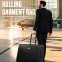 MATEIN Rolling Garment Bag with 2 Packing Cubes, Large Check-in Travel Garment Bags with 17.3 Inch Laptop Compartment, Wrinkle Free Wheeled Business Softside Suitcase Luggage for Men and Women, Black