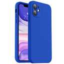 Vooii Compatible with iPhone 11 Case 6.1 inch, Soft Liquid Silicone with [Anti-Scratch Microfiber Lining] [Flat Edge] [Camera Protection] Shockproof Phone Case for iPhone 11 - Klein Blue