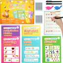 Elover Magic Grooved Writing Practice for Kid-Grooved Handwriting Practice for Kid 5-7 8-10- Magic Copybooks for KidsAges 3-5 Toys for Ages 5-7 Preschool Learning Activities (5 Book) (9.83* 6.96 INCH)