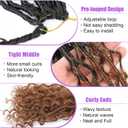 Goddess Locs Crochet Hair 24inch 9 Packs 1B30 Boho Faux Locs Crochet Hair with Curly Ends Pre Looped Bohemian Locs for Women